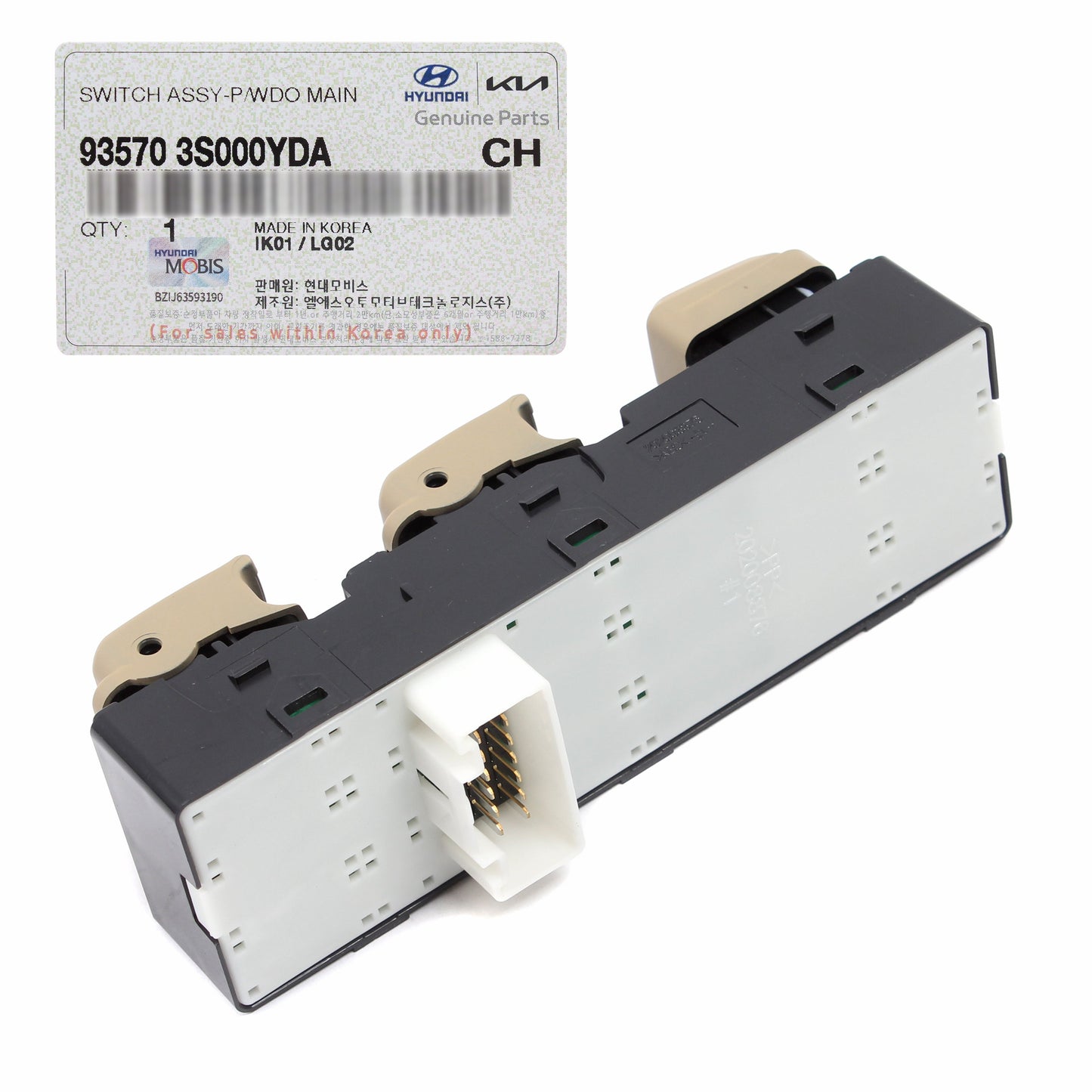 GENUINE Front Power Window Main Switch Beige for 2011-15 Sonata 935703S000YDA