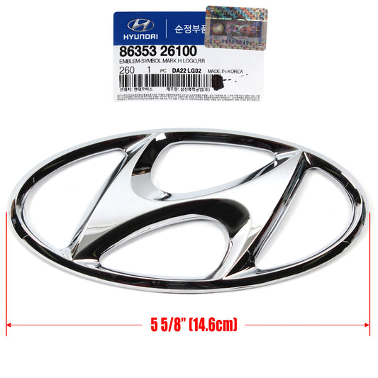 GENUINE Emblem Grille for 01-10 Hyundai Santa Fe Sonata Tucson 8635326100