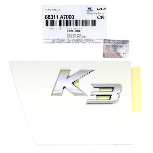 GENUINE Rear Trunk K3 Nameplate Emblem for 14-18 Kia Forte Cerato 86311A7000