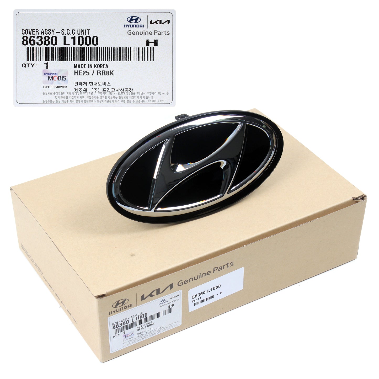 GENUINE OEM Hyundai Sonata 2020-2022 for Front Grille Radar Emblem 86380L1000