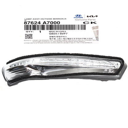 GENUINE Side Mirror lamp Repeater RIGHT PASSENGER for 14-18 Kia Forte 87624A7000
