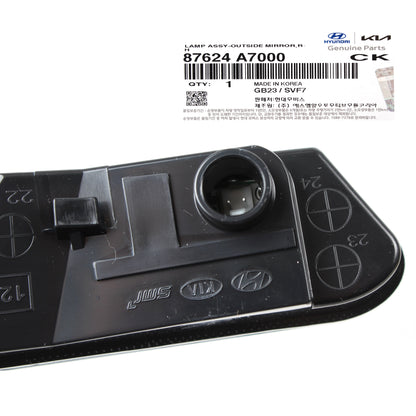 GENUINE Side Mirror lamp Repeater RIGHT PASSENGER for 14-18 Kia Forte 87624A7000