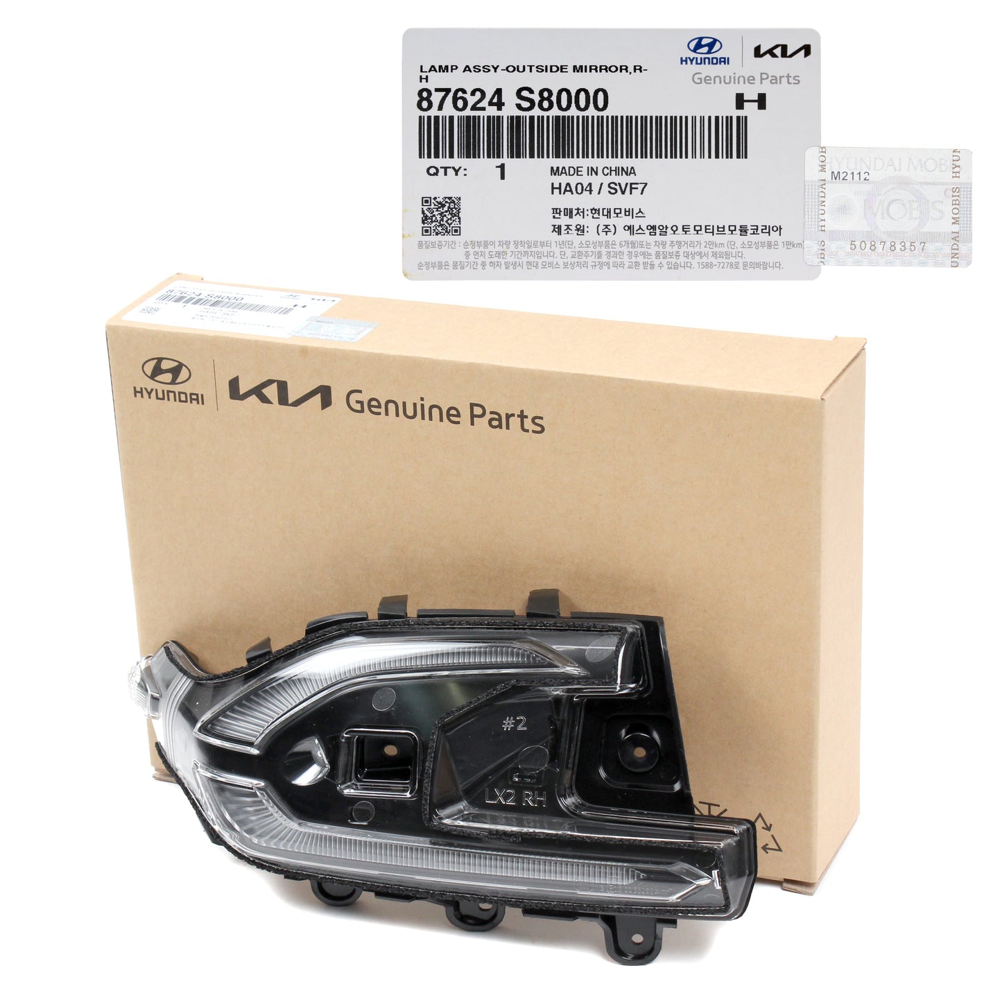 GENUINE Outside Mirror Signal Lamp RIGHT for 20-22 Hyundai Palisade 87624S8000