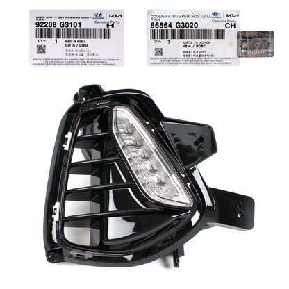 GENUINE DRL Fog Lamp & Cover RIGHT Side for 18-20 Hyundai Elantra GT 86564G3020