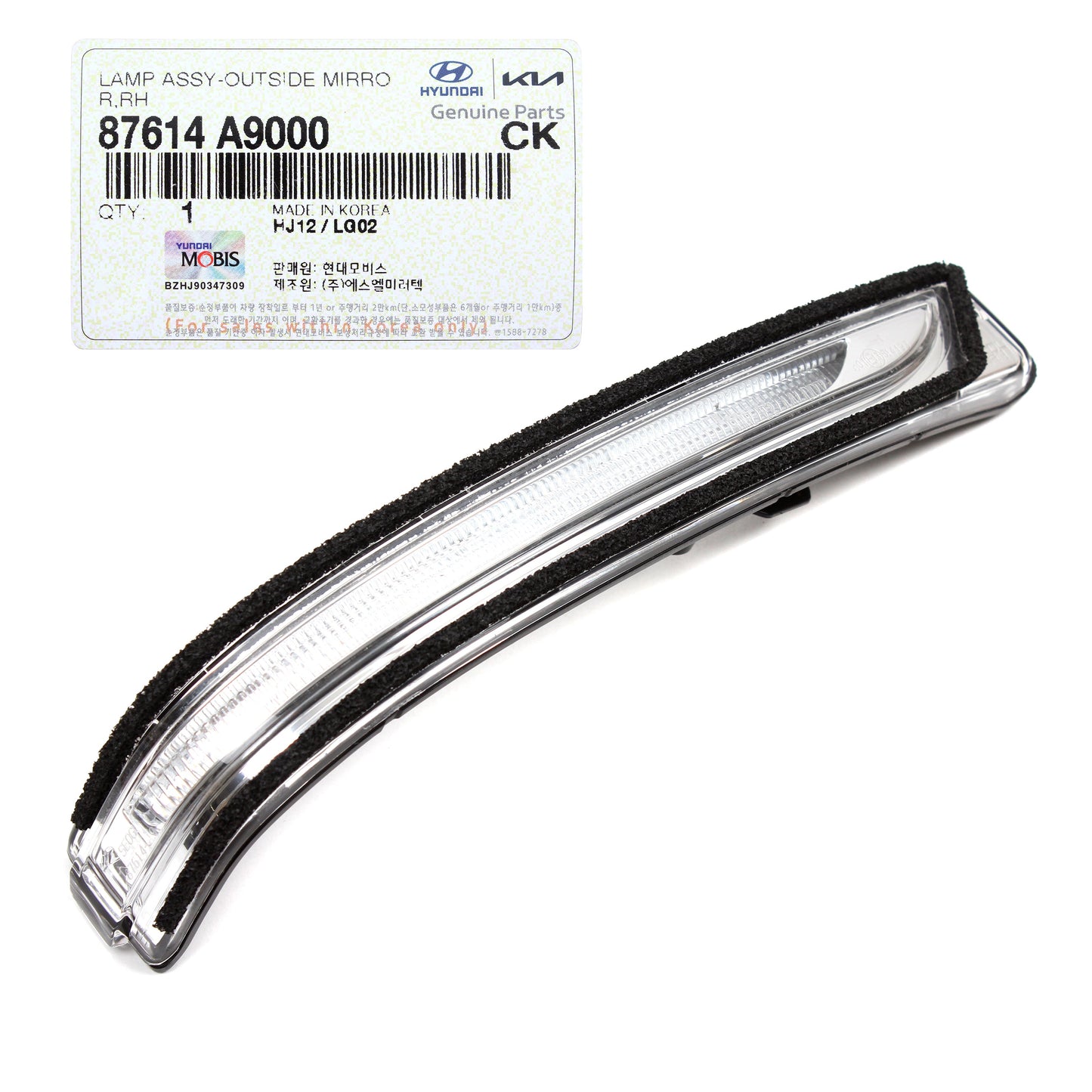 GENUINE Outside Mirror Signal LED Lamp RIGHT for 15-21 Kia Sedona 87614A9000