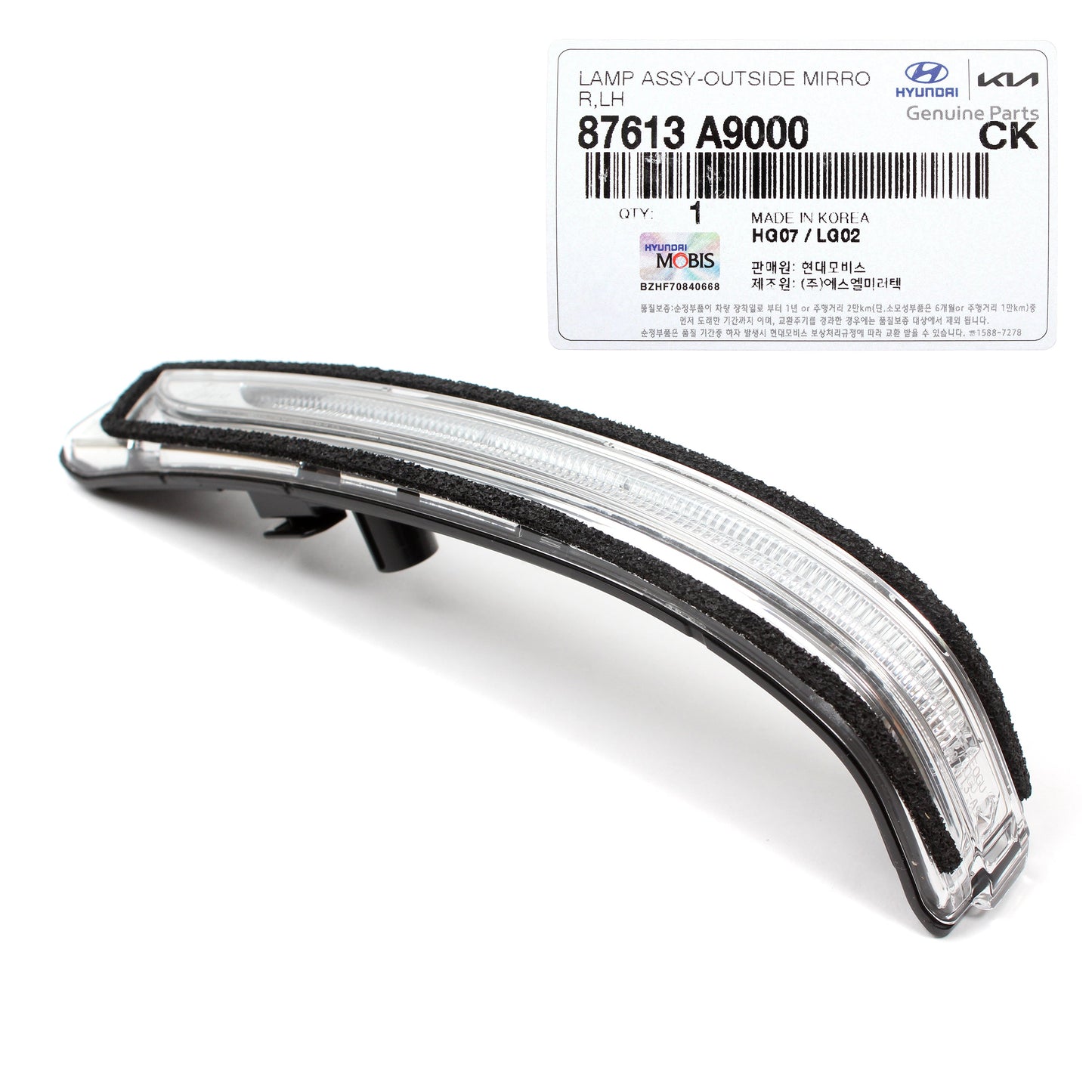 GENUINE Outside Mirror Signal LED Lamp LEFT LH for 15-21 Kia Sedona 87613A9000