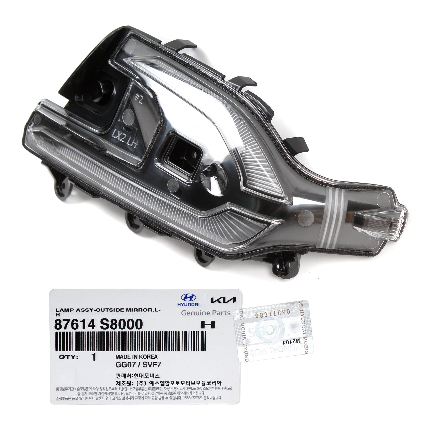 GENUINE Outside Mirror Signal Lamp LEFT for 20-22 Hyundai Palisade 87614S8000