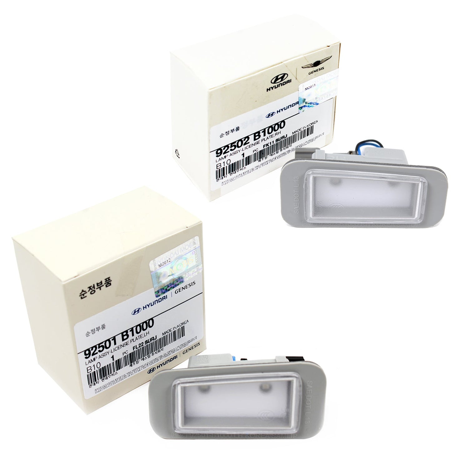 GENUINE License Plate Light lamp RIGHT PASSENGER for 2015-16 Genesis 92502B1000