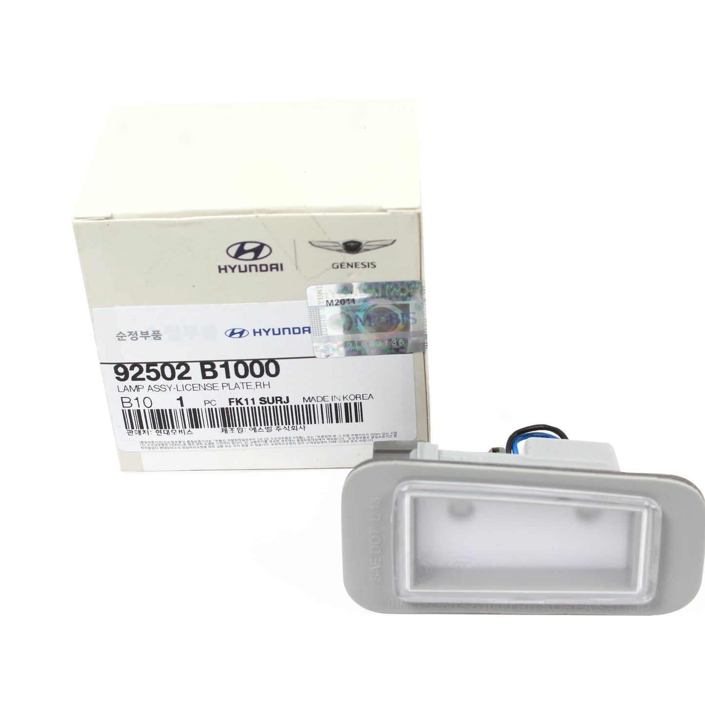 GENUINE License Plate Light lamp RIGHT PASSENGER for 2015-16 Genesis 92502B1000