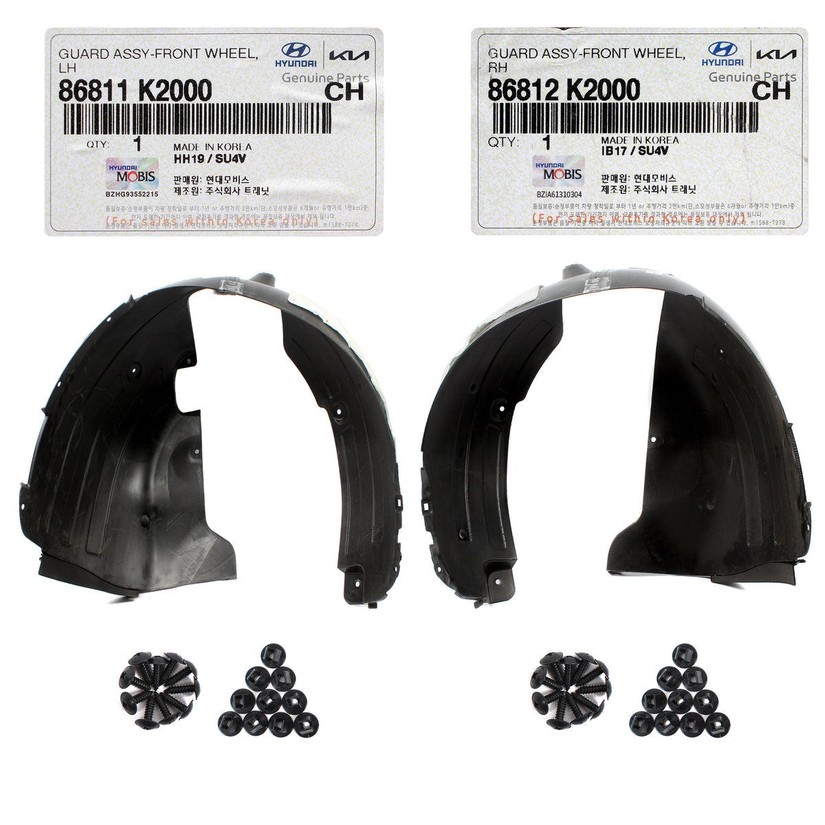 GENUINE Front Fender Liner RIGHT RH for 2020-2022 Hyundai Venue 86812K2000