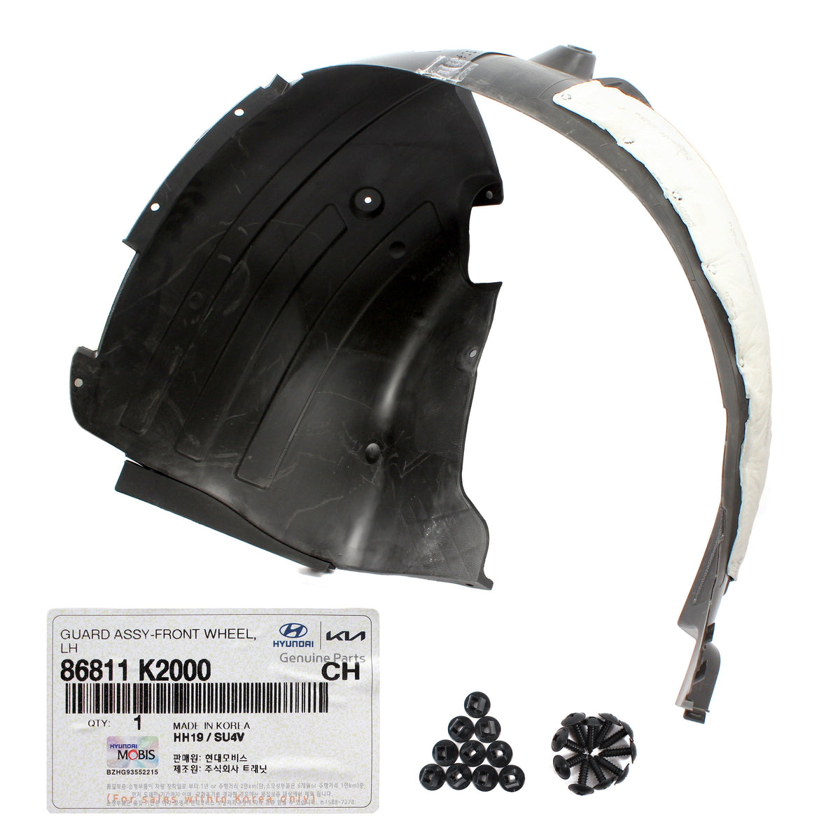 GENUINE Front Fender Liner RIGHT RH for 2020-2022 Hyundai Venue 86812K2000