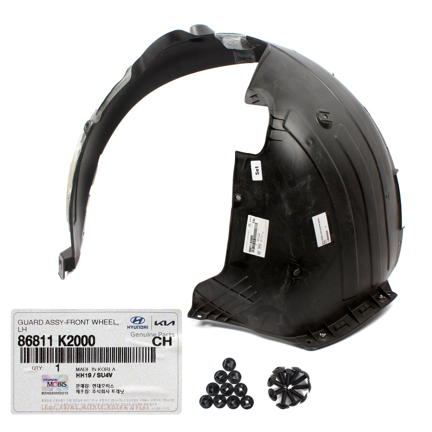 GENUINE Front Fender Liner LEFT DRIVER for 2020-2022 Hyundai Venue 86811K2000