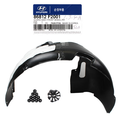 GENUINE Front Fender Liner LEFT & RIGHT for 17-18 Hyundai Elantra 86812F2001