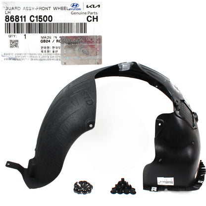 GENUINE Fender Liner FRONT LEFT DRIVER for 18-19 Hyundai Sonata 86811C1500
