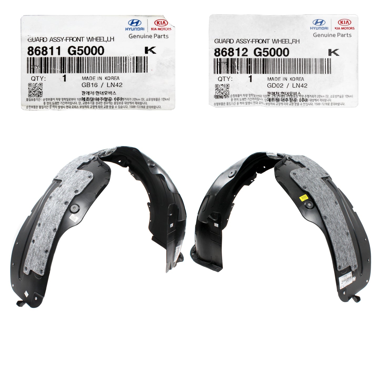GENUINE Fender Liner RIGHT PASSENGER RH for 2017 2018 2019 Kia Niro 86812G5000