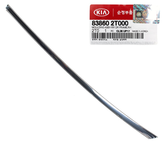 Rear Door Frame Molding Chrome RIGHT GENUINE for 11-16 Kia Optima 838602T000