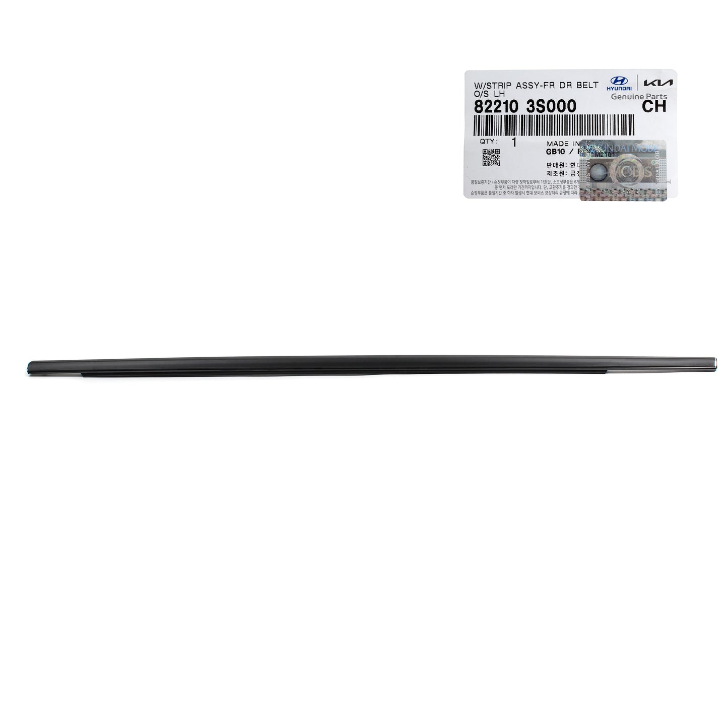 GENUINE Front Door Belt Molding LEFT DRIVER for 11-15 Hyundai Sonata 822103S000
