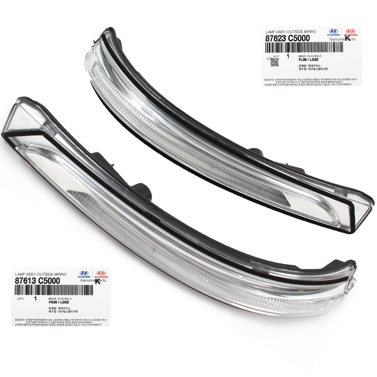 GENUINE Outside Mirror lamp LEFT & RIGHT for 2016-2020 Kia Sorento 87623C5000