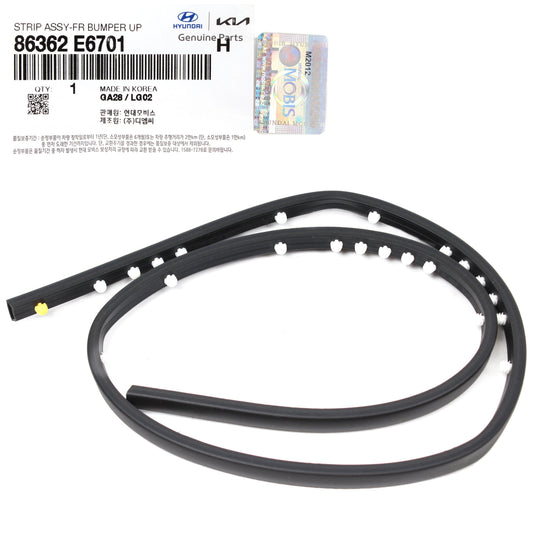 GENUINE Front Grille Upper Rubber Seal for 2018-2019 Hyundai Sonata 86362E6701