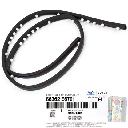 GENUINE Front Grille Upper Rubber Seal for 2018-2019 Hyundai Sonata 86362E6701