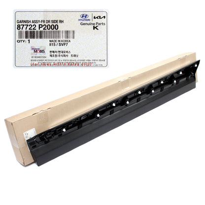 GENUINE Front Door Side Molding RIGHT for 2021-2023 Kia Sorento 87722P2000