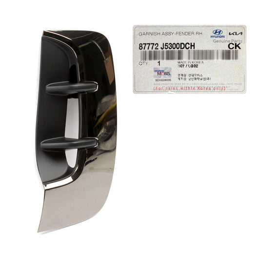 GENUINE Front Fender Air Flow Vent RIGHT for 18-21 Kia Stinger 87772J5300DCH