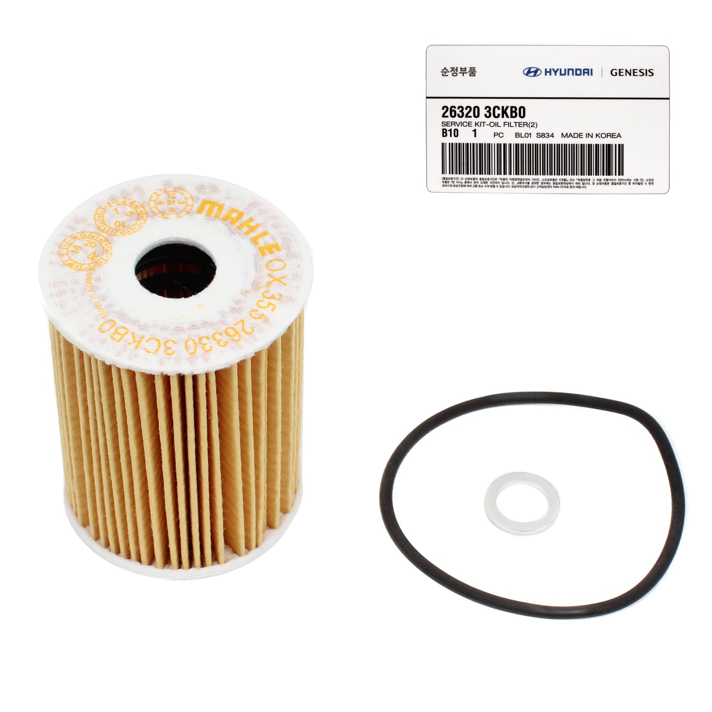 OEM Oil Filter for 2014-23 Genesis Hyundai Kia 3.3L 3.8L 263203CKB0