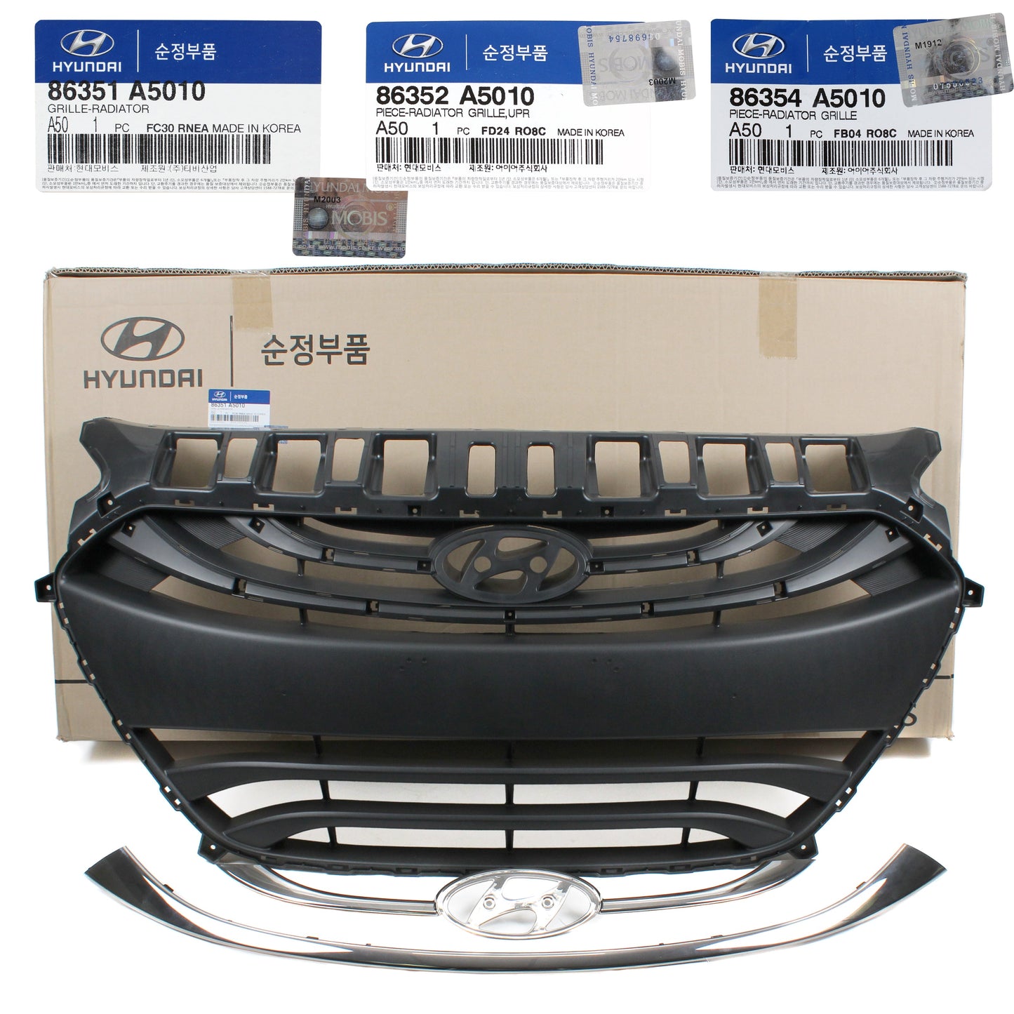 GENUINE Radiator Grille W/O Chrome for 13-15 Hyundai Elantra GT 86351A5010