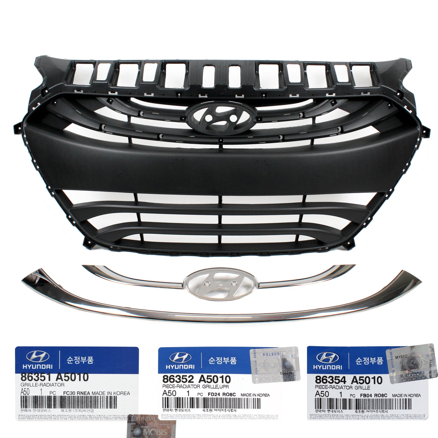 GENUINE Radiator Grille W/O Chrome for 13-15 Hyundai Elantra GT 86351A5010