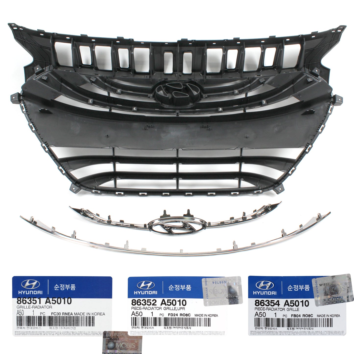GENUINE Radiator Grille W/O Chrome for 13-15 Hyundai Elantra GT 86351A5010