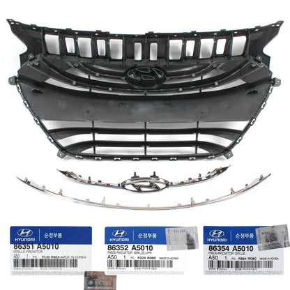 GENUINE Radiator Grille W/O Chrome for 13-15 Hyundai Elantra GT 86351A5010