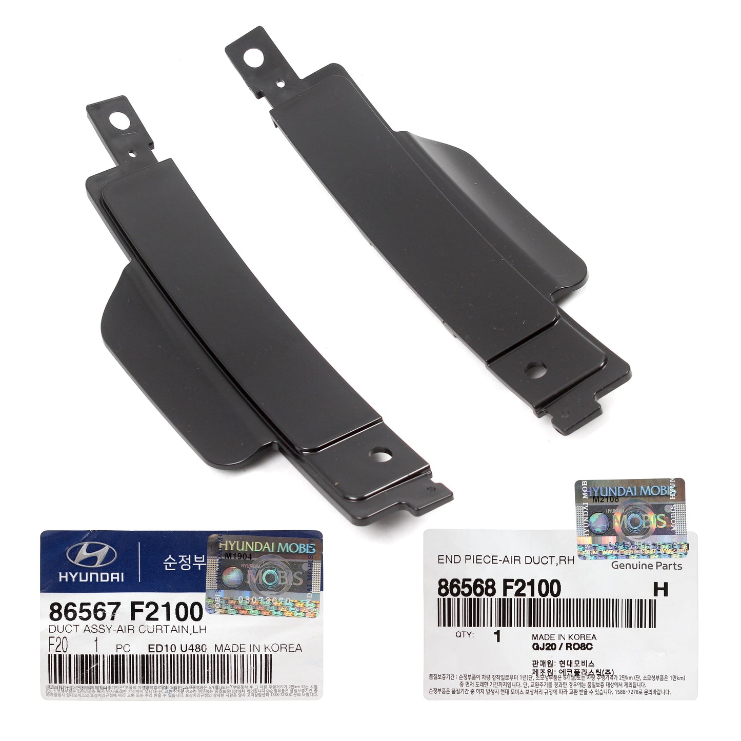 OEM Front Bumper Air Curtain Duct RIGHT for 17-18 Hyundai Elantra 86568F2100