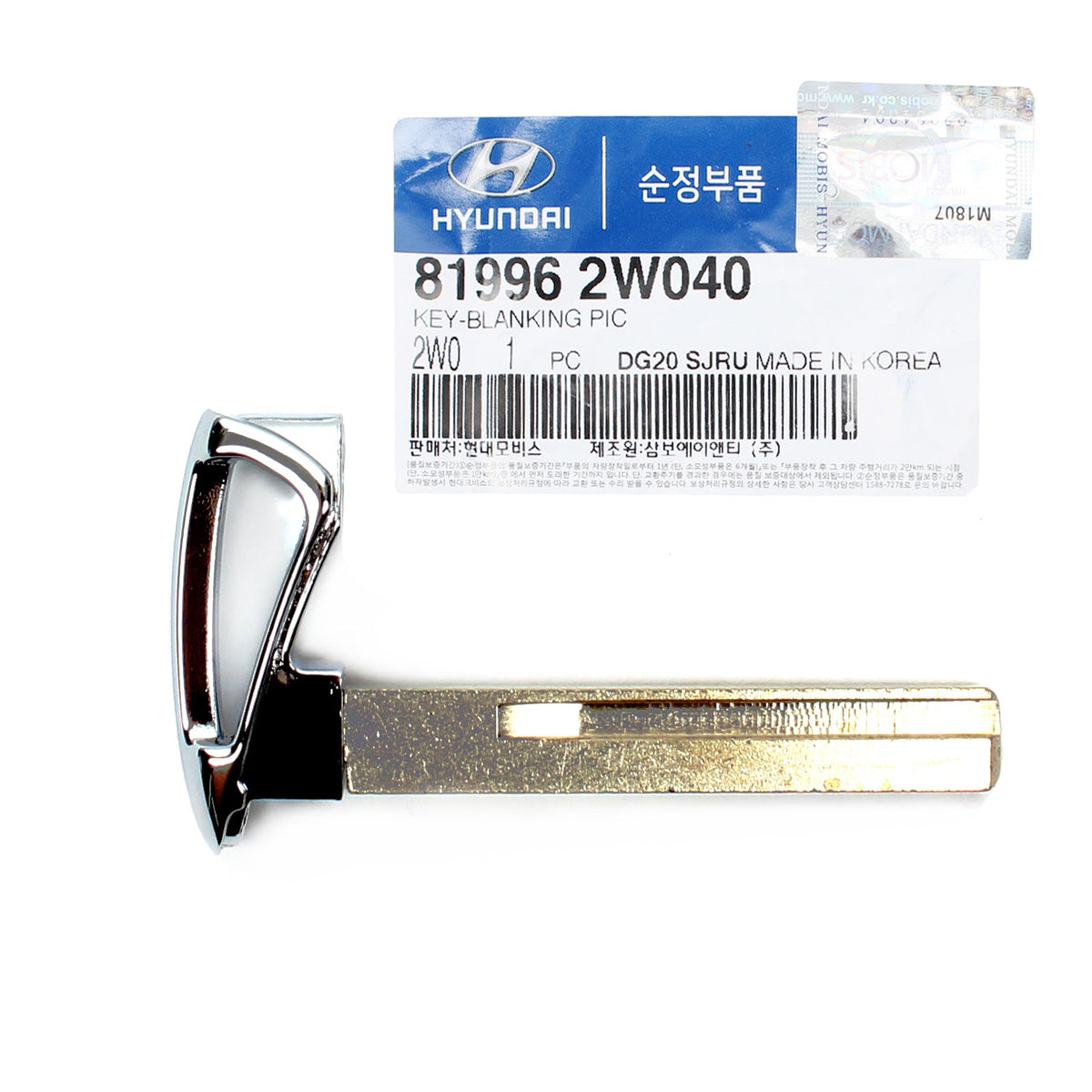 GENUINE FOB Smart Key Blanking Key for 2015-18 Hyundai Santa Fe 95440B8100