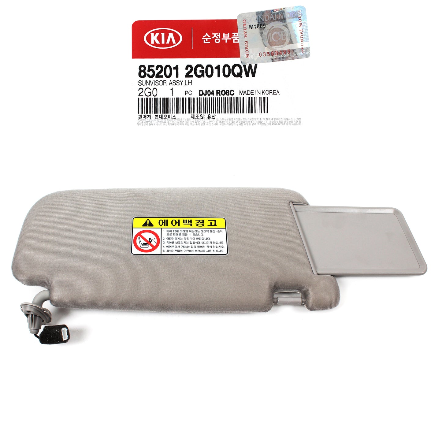GENUINE Sun Visor DRIVER LH Gray for 2007-2010 Kia Optima OEM 852012G010QW