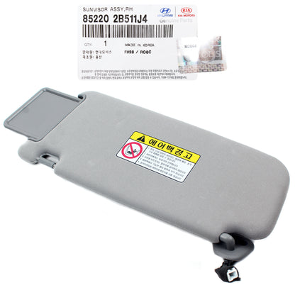 GENUINE Sun Visor GRAY RIGHT PASSENGER for 06-09 Hyundai Santa Fe 852202B511J4