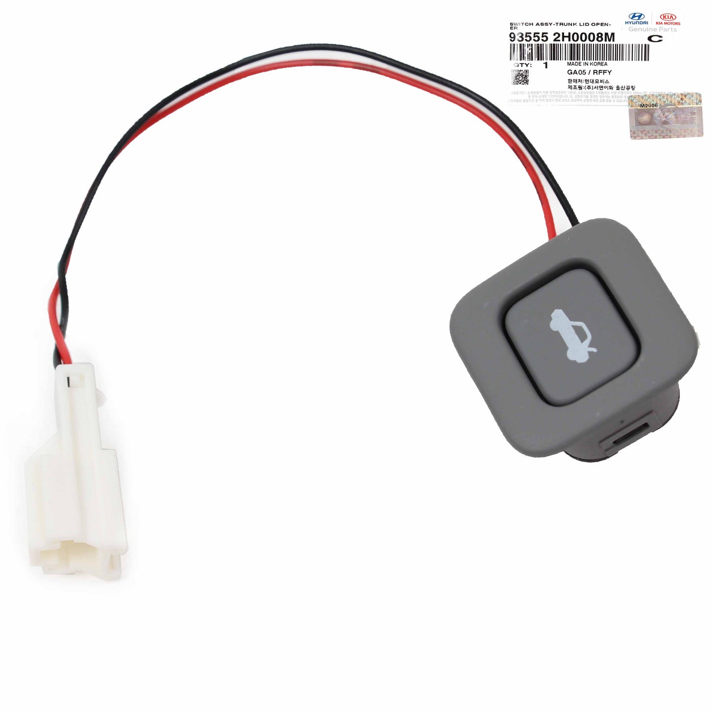 OEM Trunk Lid Opener Release Switch GRAY for 07-10 Hyundai Elantra 935552H0008M