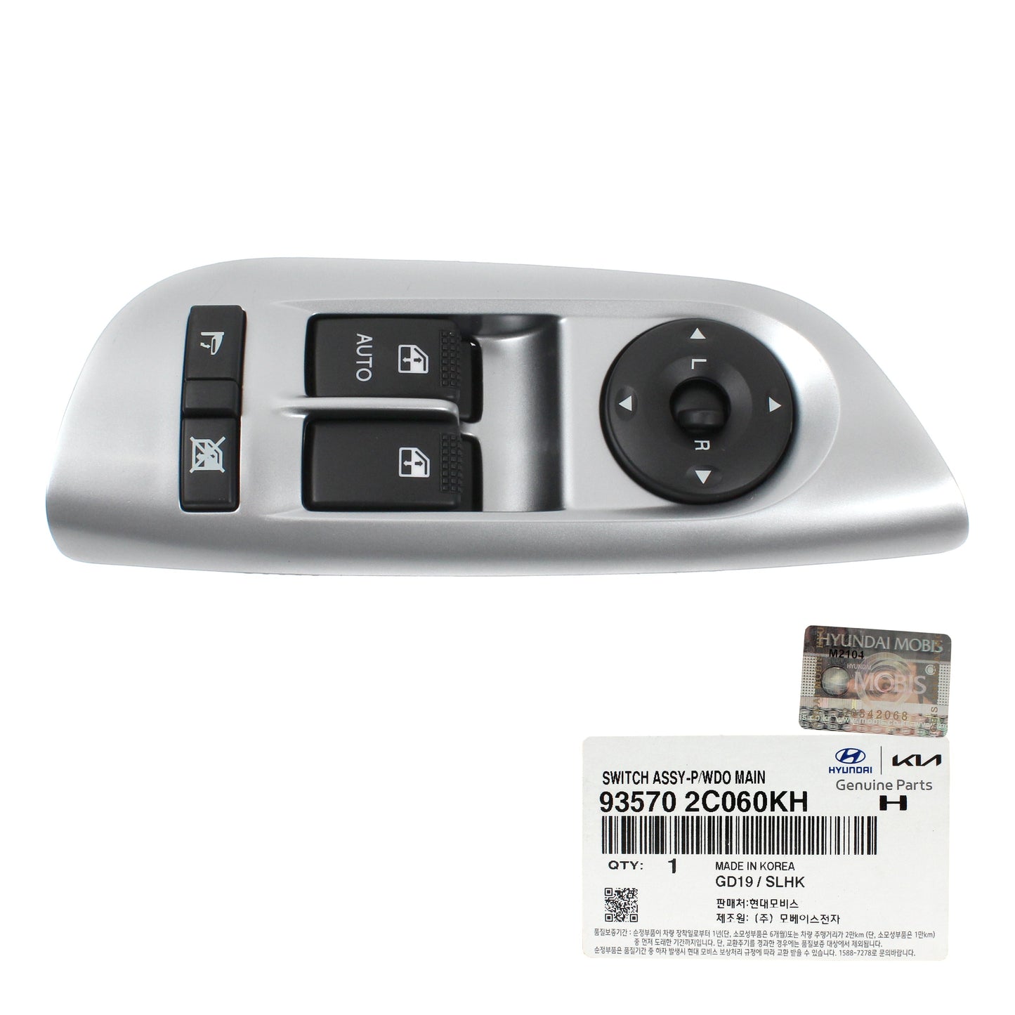 GENUINE Main Power Window Switch SILVER for 03-08 Hyundai Tiburon 935702C060KH
