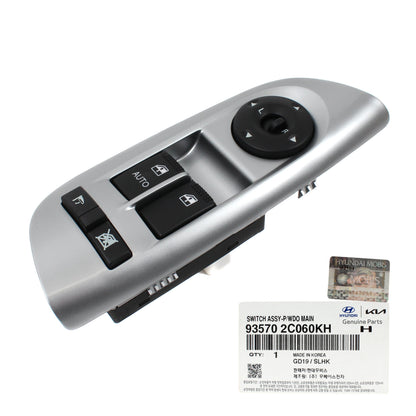 GENUINE Main Power Window Switch SILVER for 03-08 Hyundai Tiburon 935702C060KH