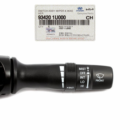 GENUINE Windshield Wiper Switch for 11-18 Elantra Sonata Forte Rio 934201U000
