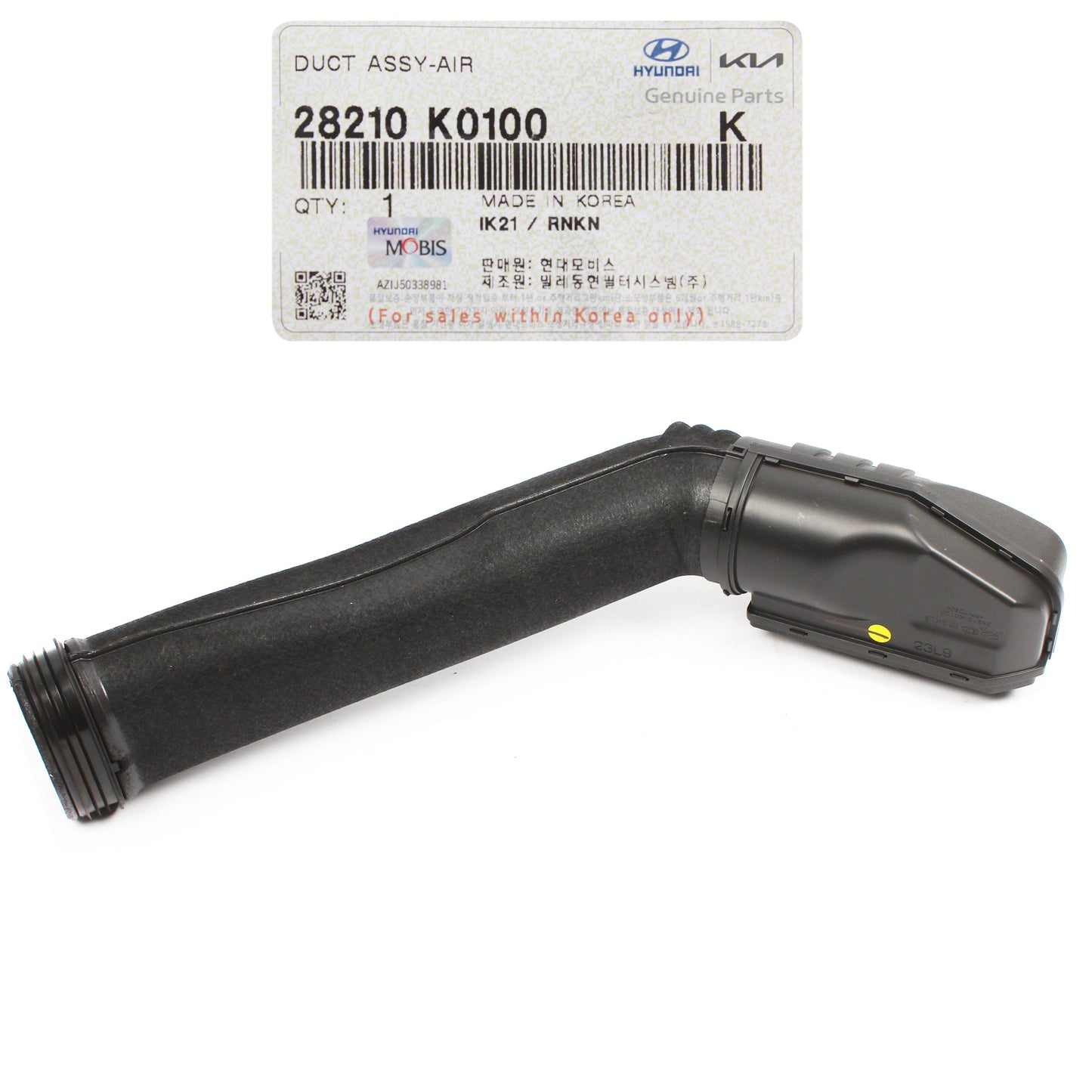 GENUINE Air Intake Duct Hose for 2020 2021 2022 2023 Kia Soul 28210K0100