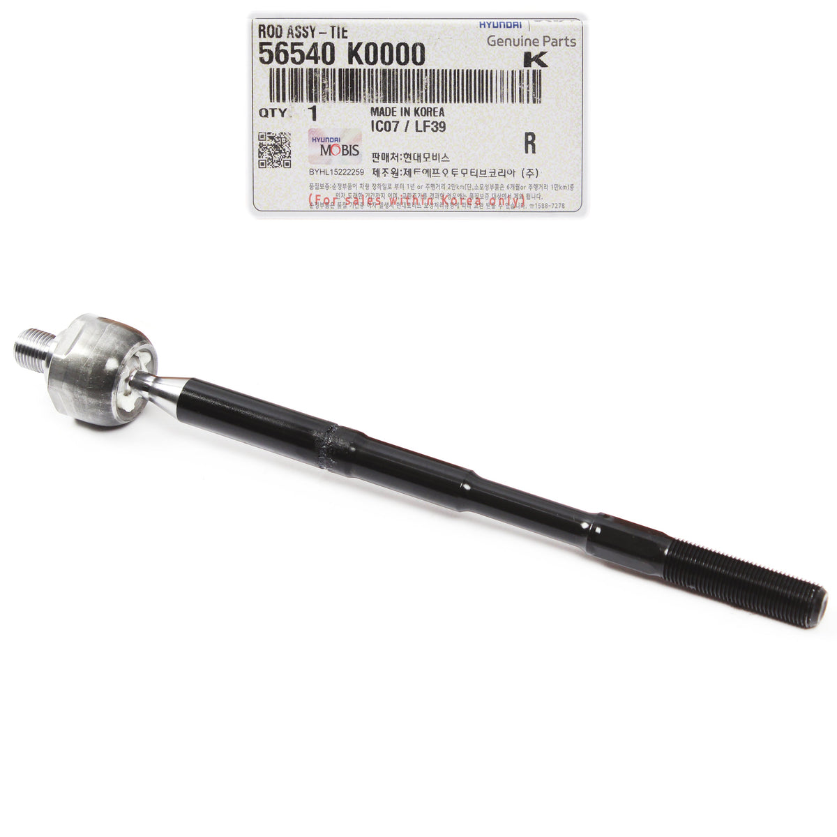 GENUINE Front Inner Tie Rod End for 2020-2022 Kia Seltos Soul 56540K0000