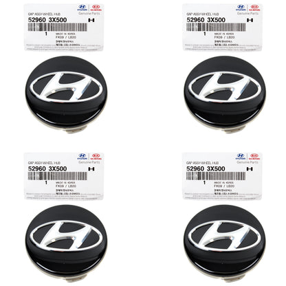 GENUINE Hyundai Wheel Center Hub Cap H Logo 4pcs Elantra Ioniq