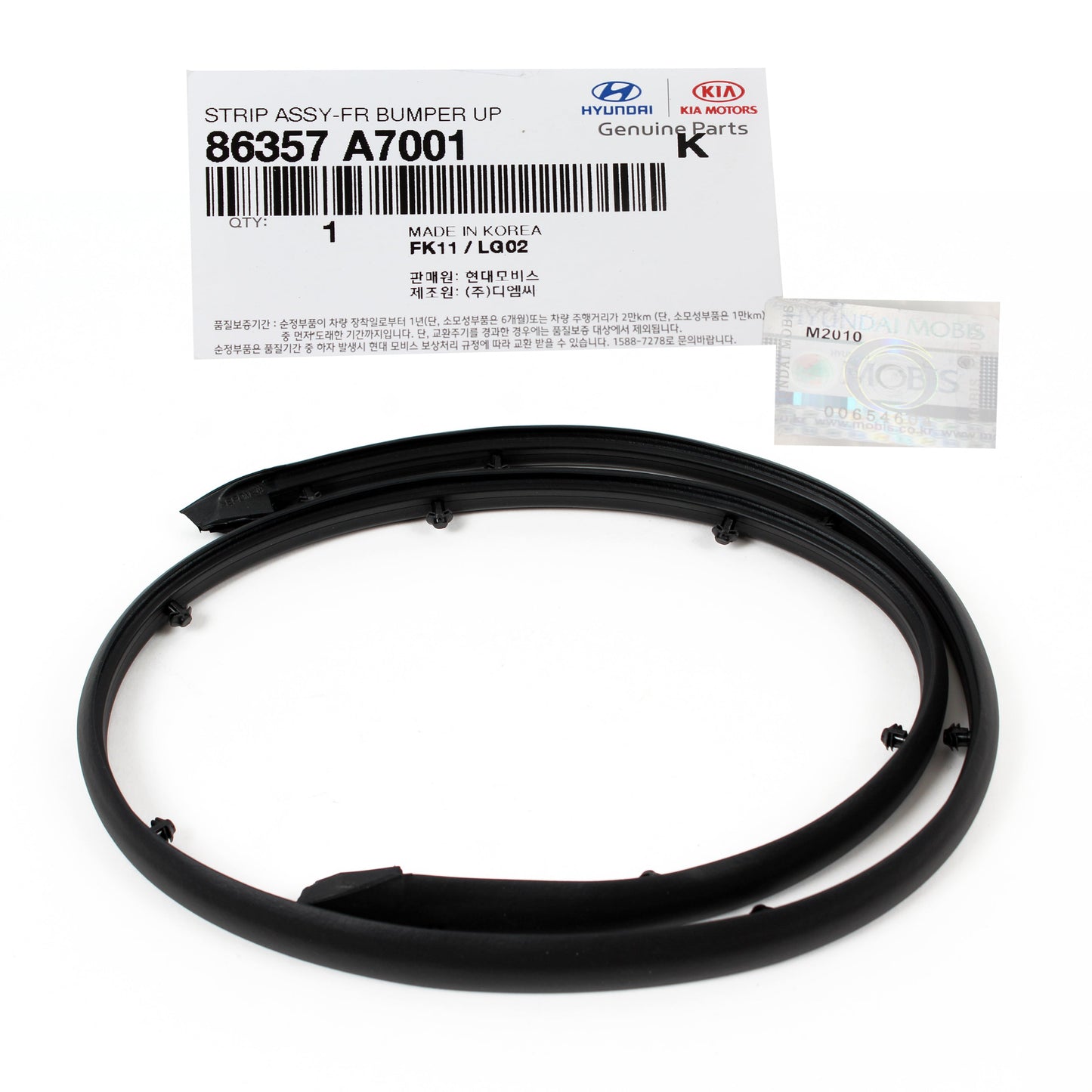 GENUINE Front Hood Rubber Seal Trim for 14-16 Kia Forte Forte5 / Koup 86357A7001