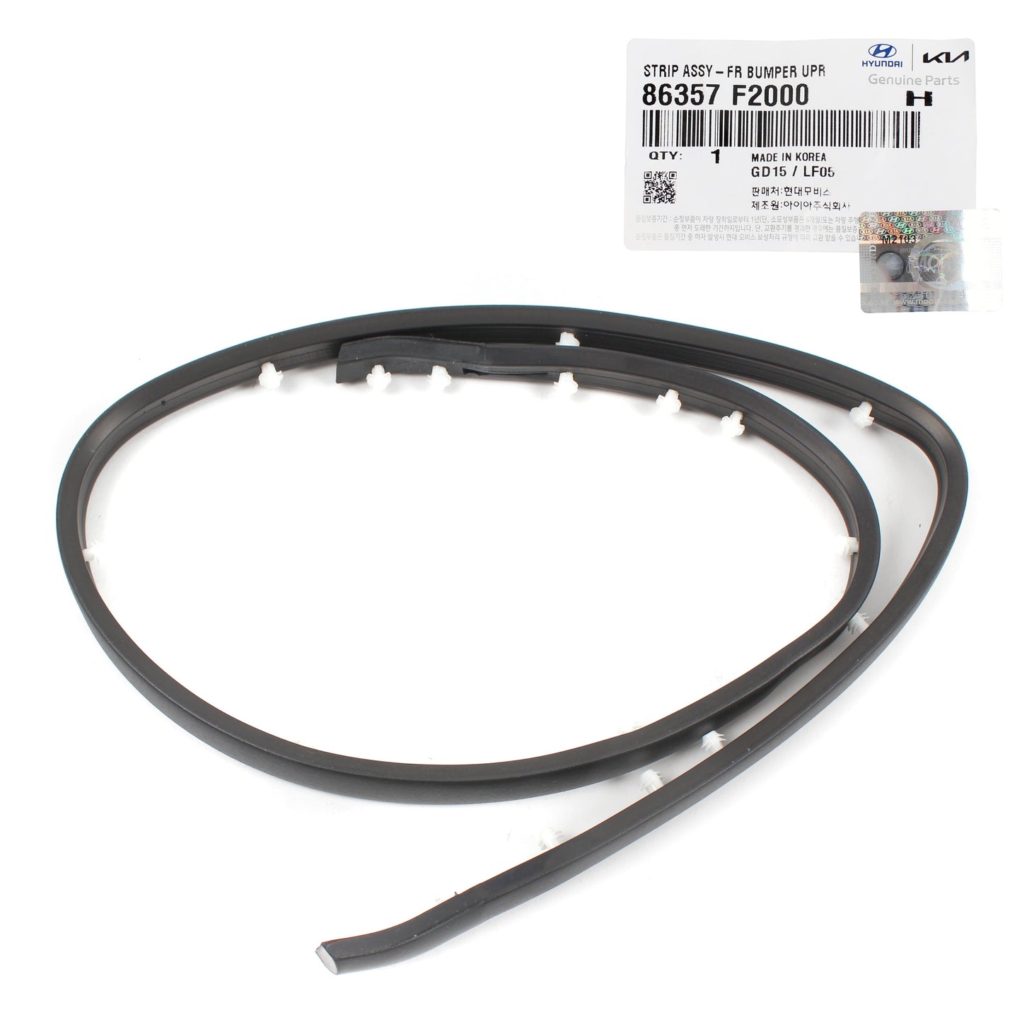 GENUINE Front Hood Upper Strip Rubber Seal for 17-18 Hyundai Elantra 86357F2000