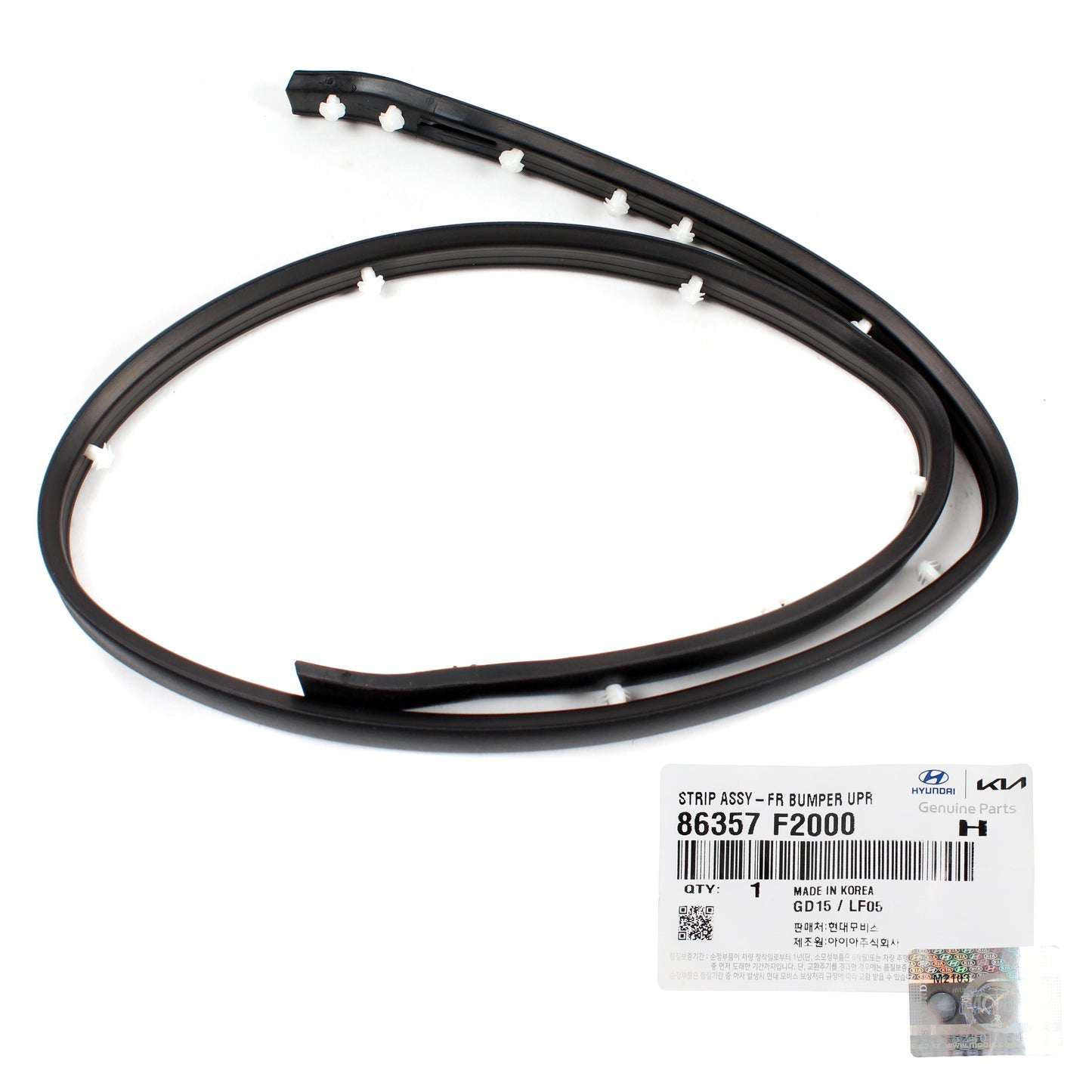 GENUINE Front Hood Upper Strip Rubber Seal for 17-18 Hyundai Elantra 86357F2000