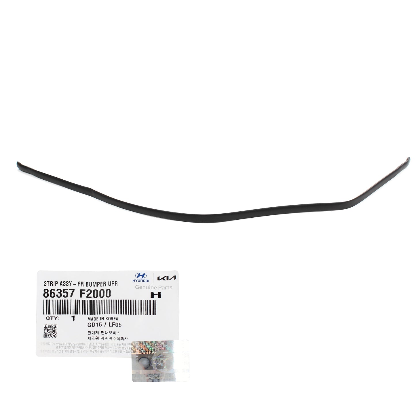 GENUINE Front Hood Upper Strip Rubber Seal for 17-18 Hyundai Elantra 86357F2000