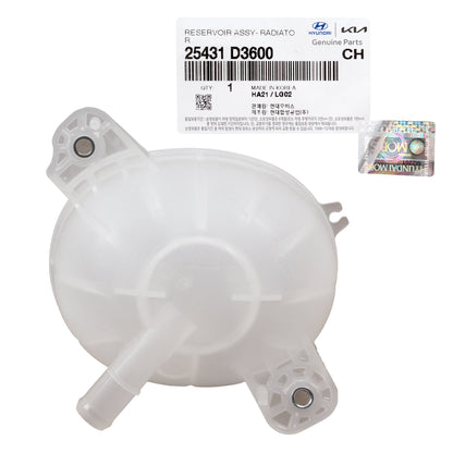GENUINE Engine Coolant Reservoir Tank for 2016-2021 Hyundai Tucson 25431D3600