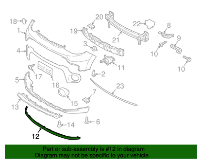 GENUINE Front Bumper Lower Lip Splitter Spoiler for 17-19 Kia Soul 86525B2500