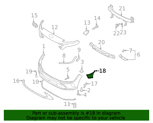 GENUINE Front Bumper Air Duct LEFT DRIVER for 2022-23 Hyundai Kona 86573J9CA0