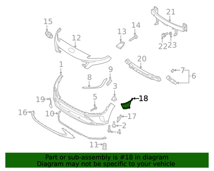 GENUINE Front Bumper Air Duct LEFT DRIVER for 2022-23 Hyundai Kona 86573J9CA0